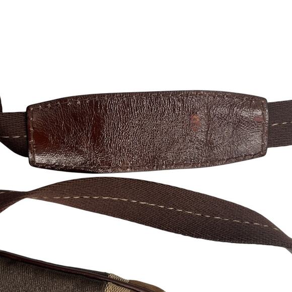 Coach Brown Canvas Monogram Logo Crossbody Purse Travel Bag - Picture 5 of 5